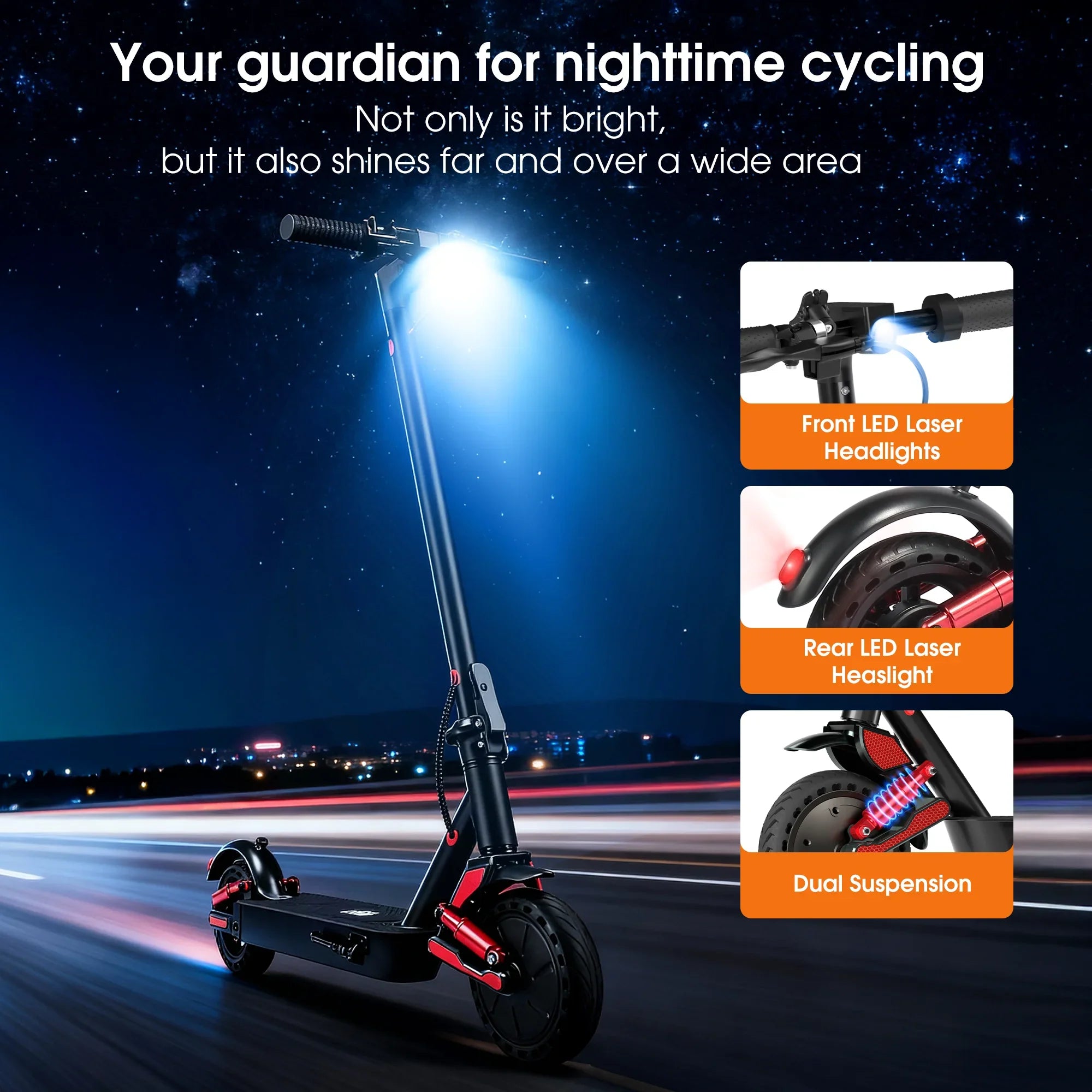 HUANCI D06 500W e scooter Electric Scooters 32km/h escooters Escooter scooter electric for adults eScooter Dual Shock Absorbers