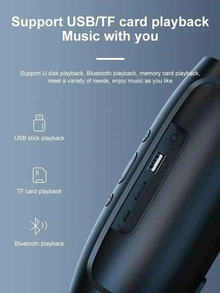 Speakers Wireless Stereo HD Sound Bluetooth 5.0 Portable IP65 Waterproof AUXLong Battery Dual PairingDurable TravelOutdoor
