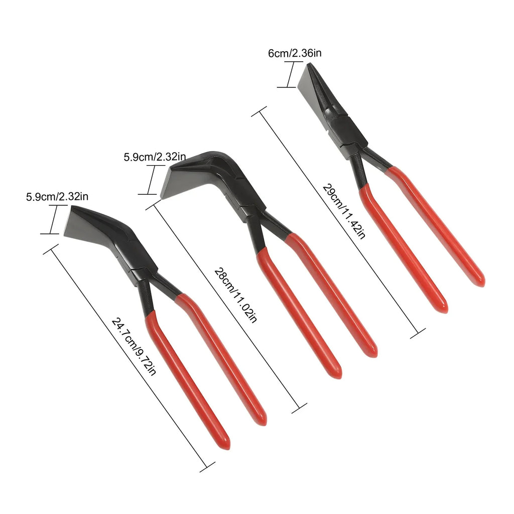 3PCS Bending Pliers Straight/45°/90° Pliers Kit Metal Bending Roofing Tool Sheet Metal Fabrication Tool for Utomotive Repair DIY