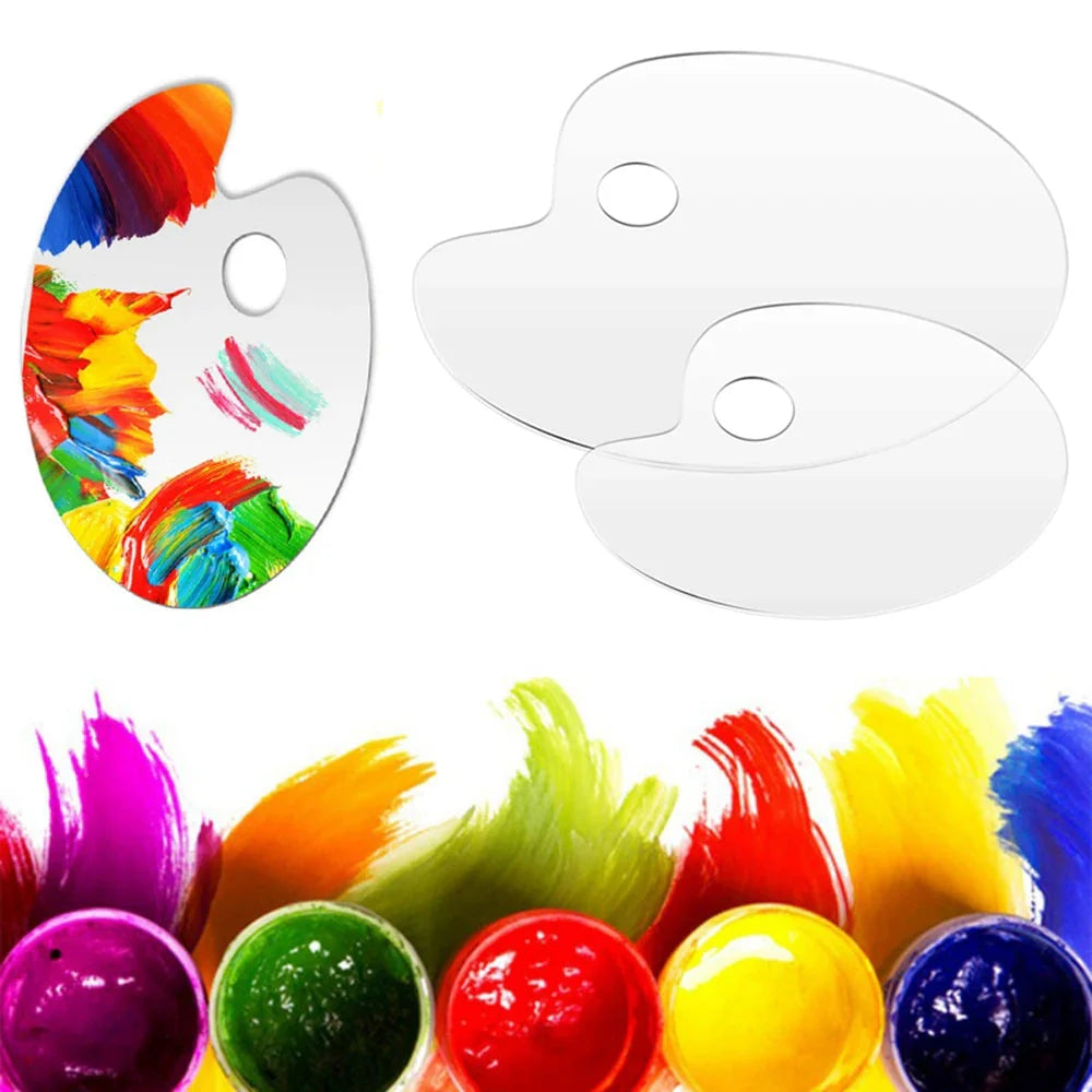 Drawing Supplies Oil Painting Propylene Painting Hand Painted Gouache Painting Palette Clear Paint Tray Pigment Pallet Palettes