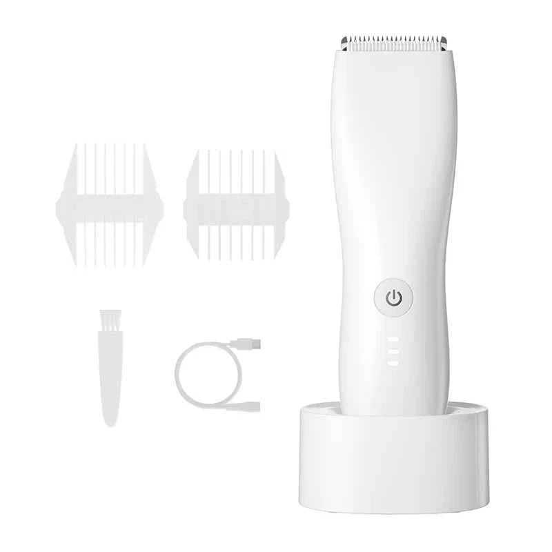 Professional Hair Clippers For Men Quiet Cordless Electric Groin & Pubic Body Hair Trimmer Wet/Dry Groomer Clippers Shaver Razor