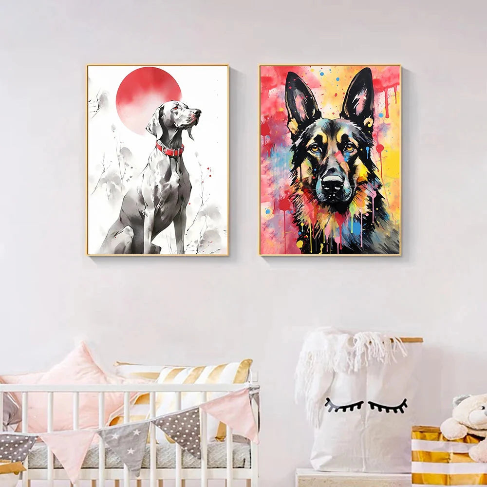 Animal Diamond Painting Graffiti Rhinestone Embroidery Dog Mosaic Cross Stitch Children Gift Art Handmade Home Decoration