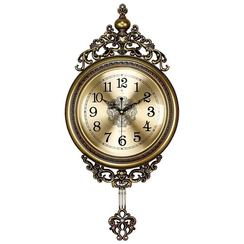 Large Luxury Gold Wall Clock Living Room Silent Creative Swing Wall watches Bedroom Quartz Clocks Wall Home Decor