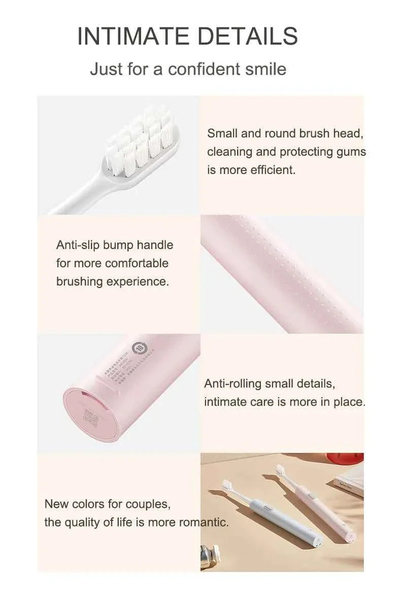 Original XIAOMI Mijia T200 Sonic Electric Toothbrush Teeth Whitening Ultrasonic Vibrating Smart Tooth Brushes IPX7 Waterproof