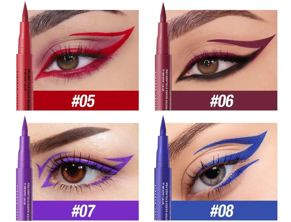 Red Wine Black Waterproof Eyeliner Pencil Untra-fine Liquid Eye Liner Pen Quick Dry Long Lasting Non Smudge Makeup Cosmetics