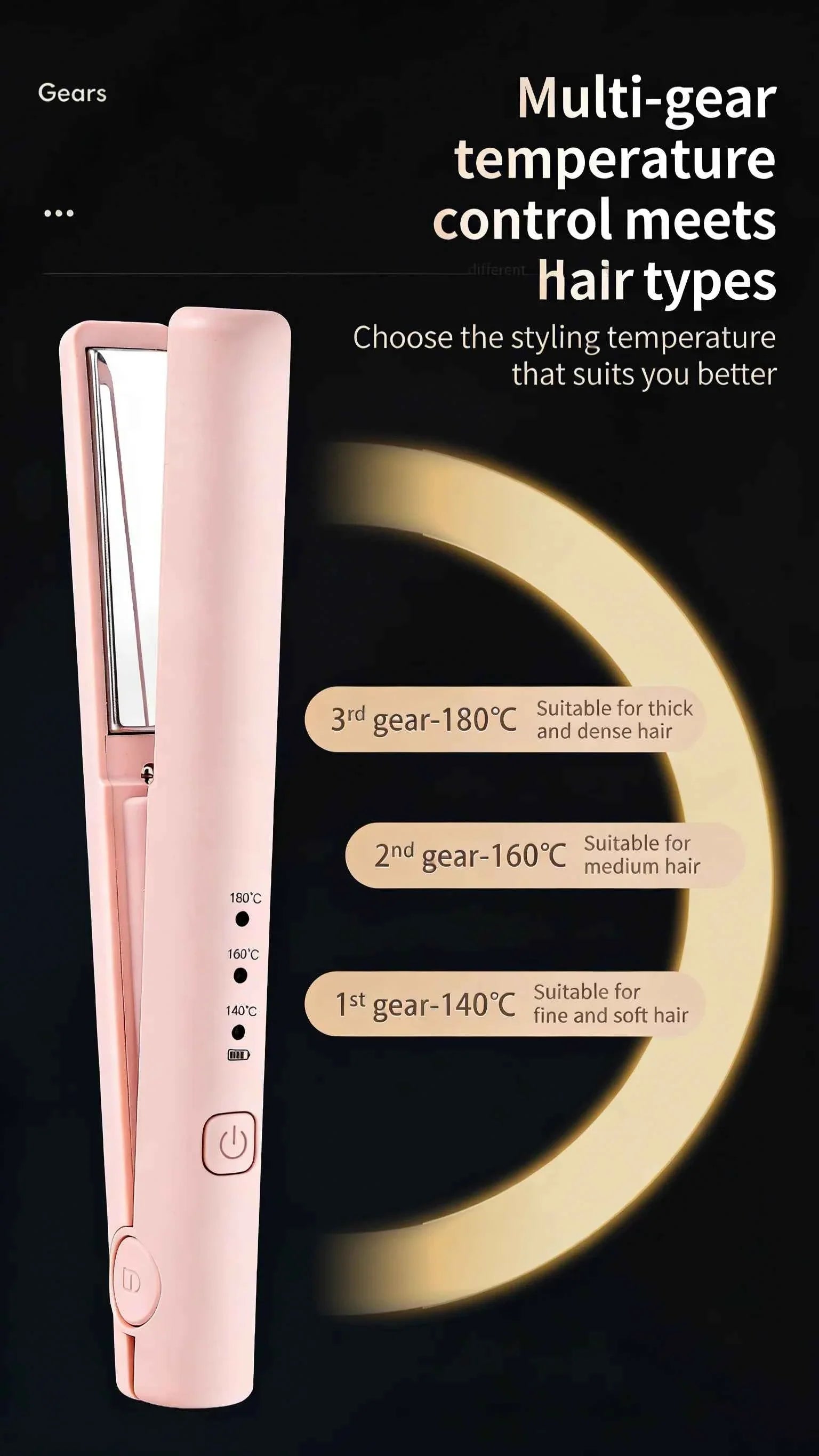 Hair Straightener Curling Iron Curler Rotating Hair Dryer Brush Tymo Styling Tool Beauty Salon Supplie Mini Crimping Hair Iron