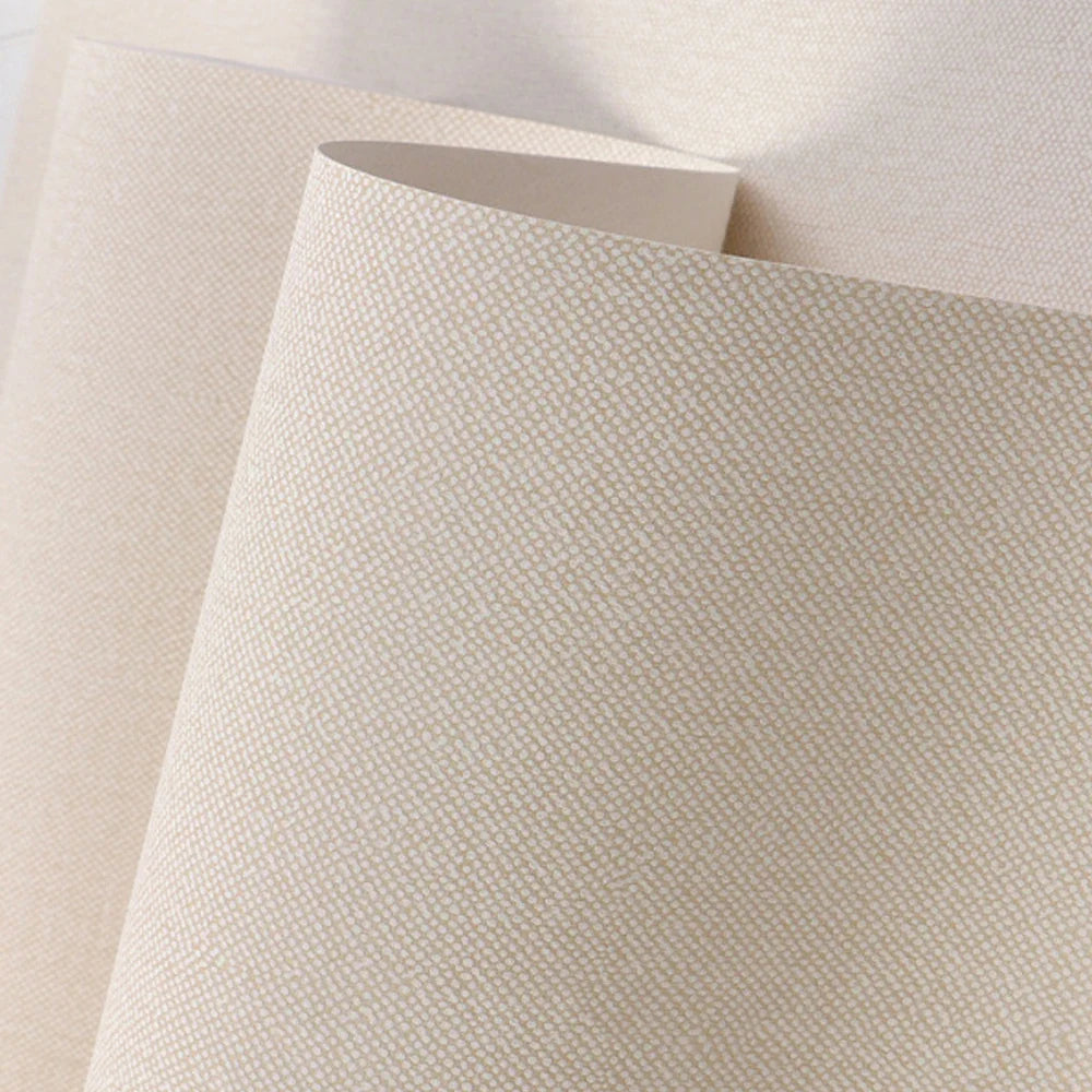Modern Nordic Linen Textured Wallpaper – Eco-Friendly Non-Woven Solid Color Wall Covering