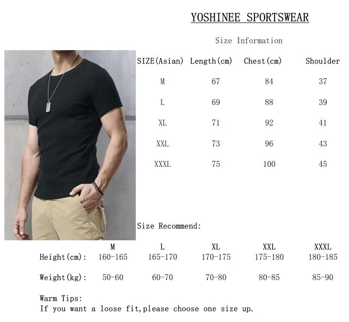 Mens Muscle Shirts Bodybuilding Slim Fit Tshirt for Men Workout Fitness Casual Shirt Quick Dry