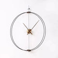 Spanish Minimalist Wall Clock Creative Luxury Living Room Art Clocks Solid Wood Pointer Large Wall Clock Silent Movement Clocks