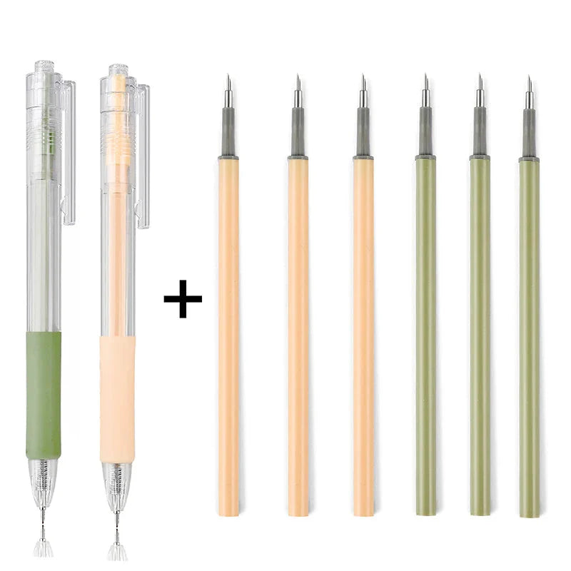 1/8pcs Art Utility Knife Pen Knife Pen Refill Set Paper Cutting Tool Precision Scrapbooking Sticker Cutter DIY Craft Supplies