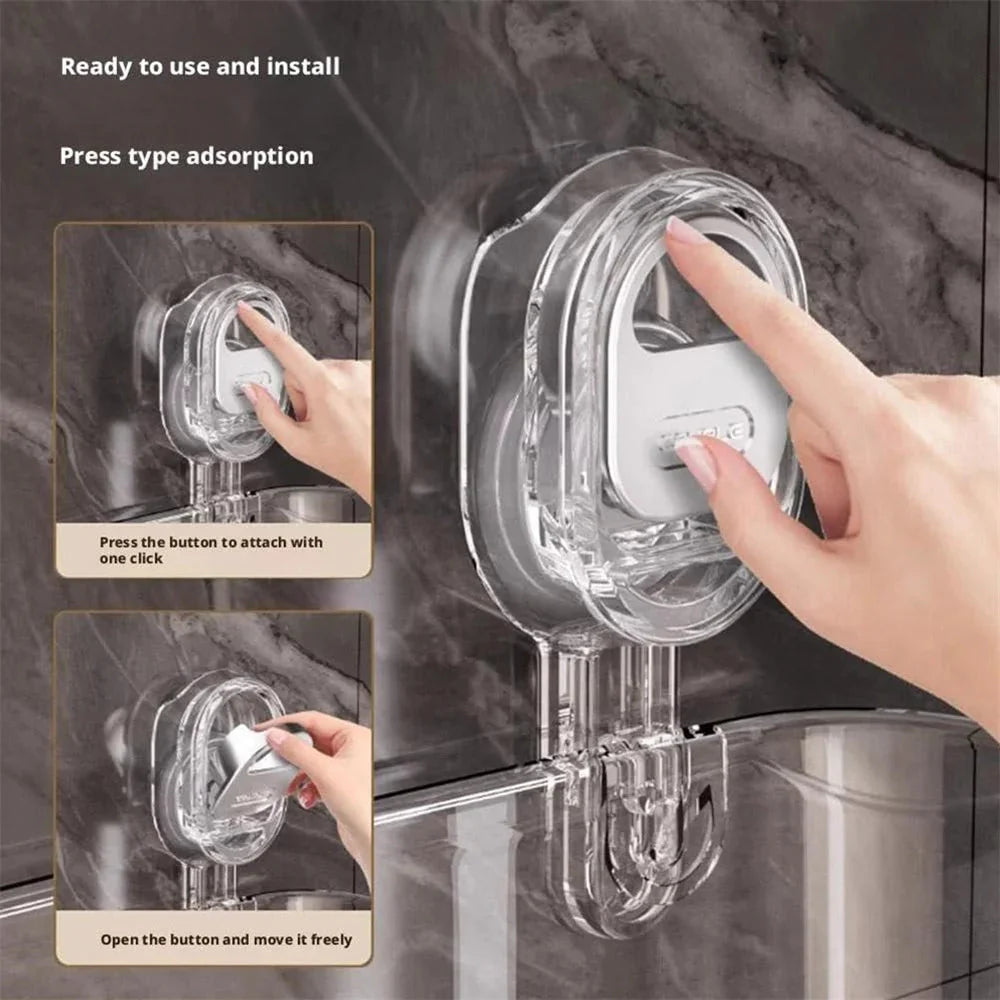 Multi-functional Bathroom Shelf with Suction Cup No Drilling Needed Shower Caddy for Shampoo Conditioner Soap Razors kitchen ﻿