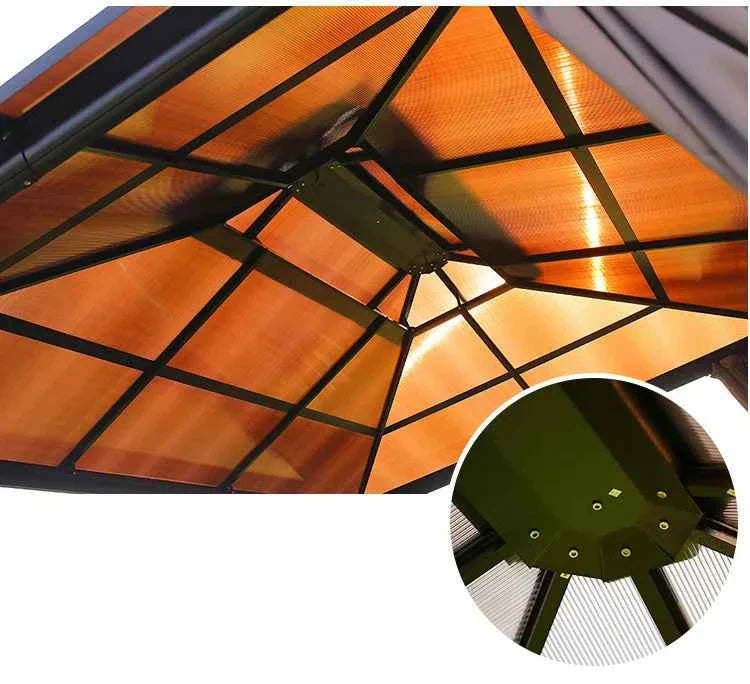 Direct Sales Double Roof Gazebo Aluminum Frame Waterproof Sun Shelter for Garden Outdoor Patio Rustproof Canopy