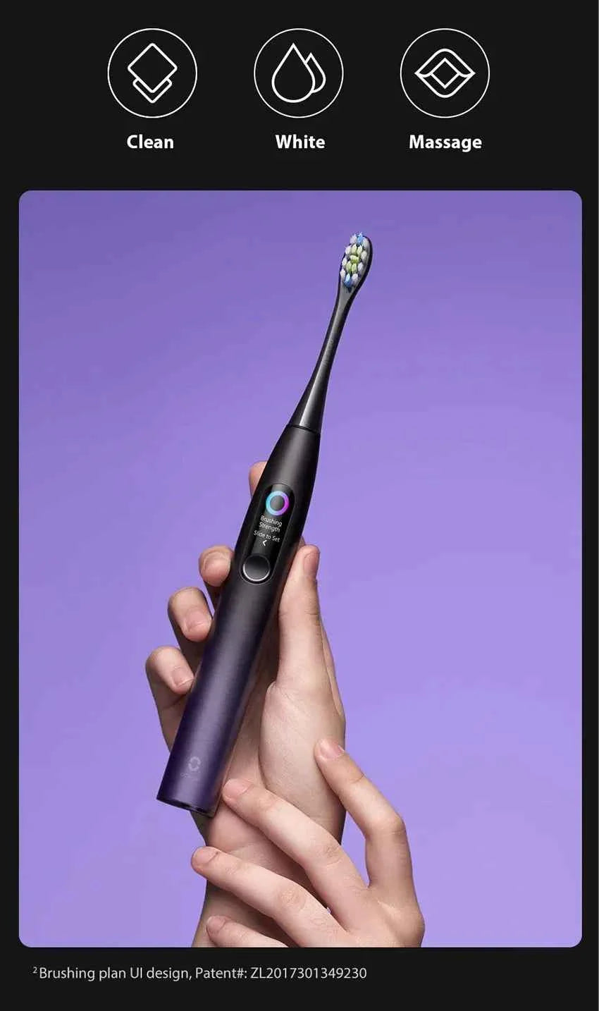 Oclean X Pro Sonic Electric Toothbrush Whitening Teeth Vibrator Wireless Charge 40 Days Works Smart APP Ultrasonic Check QH2