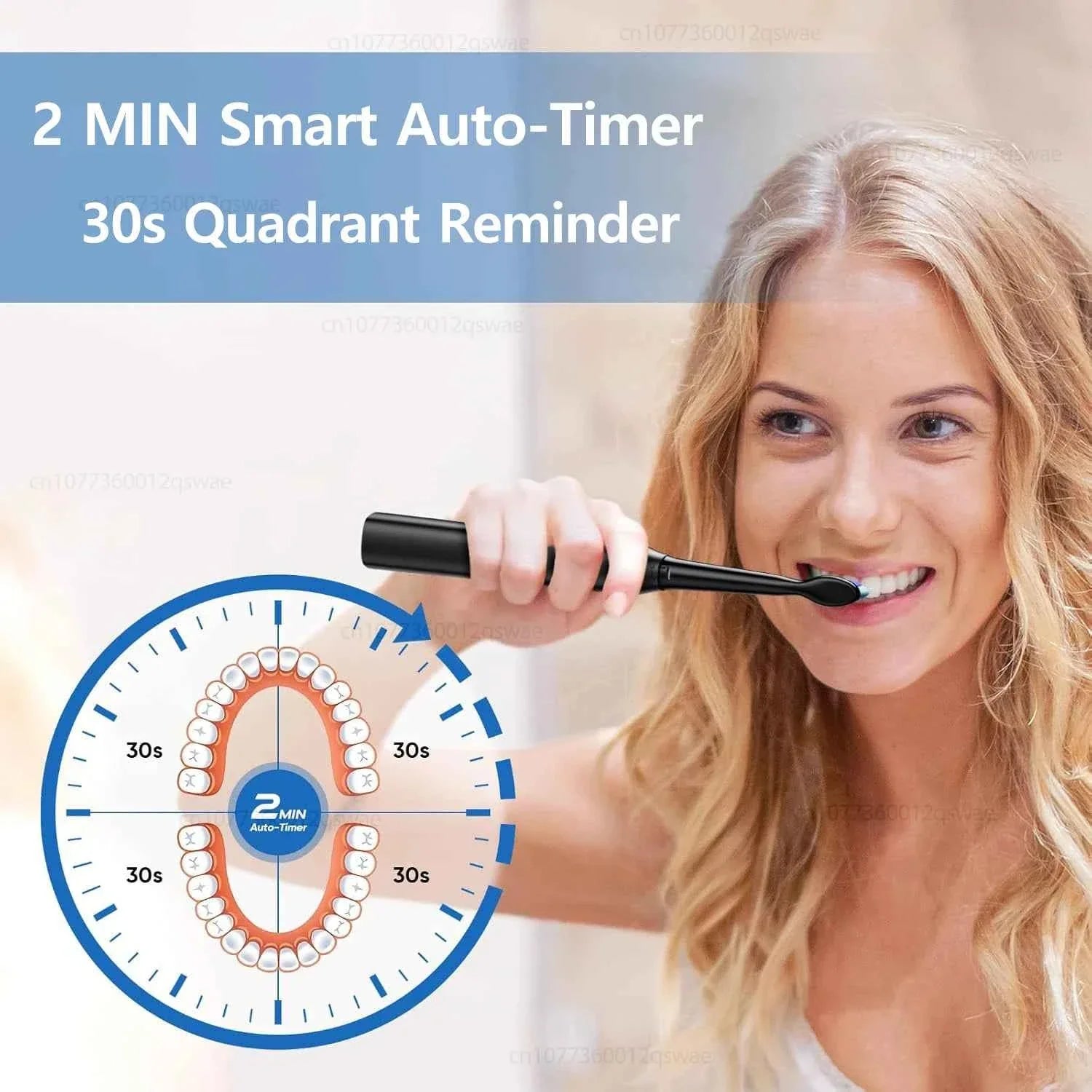 Sonic Electric Toothbrush for Adults Electronic Tooth Brush With Timer Rechargeable Electric Toothbrush with 8 Brush Heads