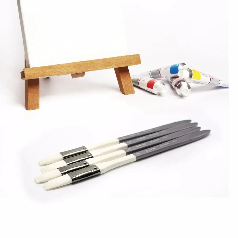4 Pc 1/2 "Bristle Brushes Oil Painting Brush Graffiti Watercolor Paintbrush Art Material Tool Set For Acrylic scrubbing brush