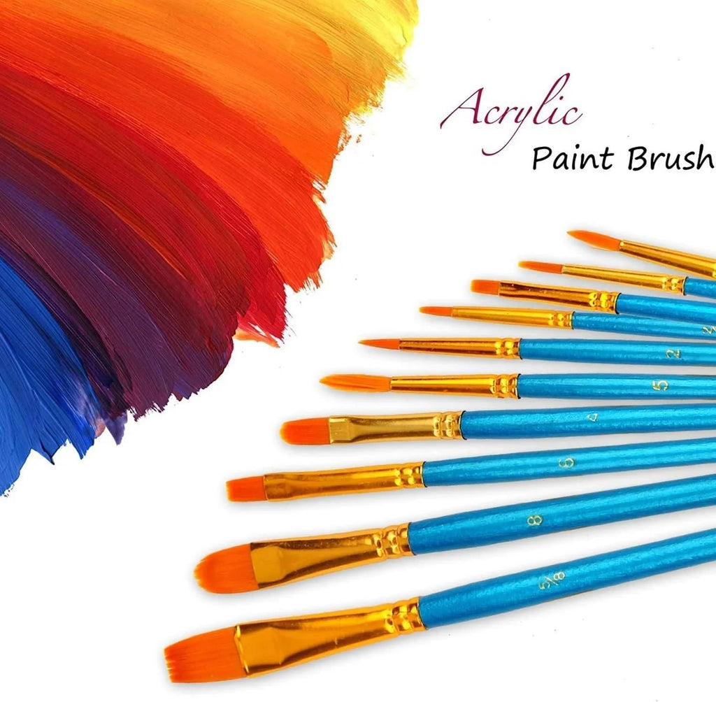 Acrylic Paint Brushes Set, 20Pcs Round Pointed Tip Artist Paintbrushes Body Face Nail Miniature Detailing Drawing Art Supplies