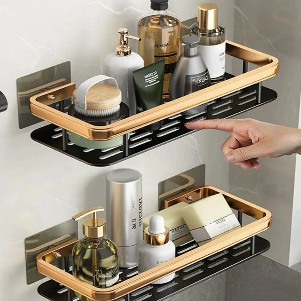 Bathroom Shelves Wall Mounted Non perforated Bathroom Shelf Shower  Storage Shelf  Kitchen Organizer  Bathroom Corner Shelf