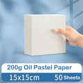 50 Sheets Art Supplies Oil Pastel Paper 200gsm Chalk Coloring Crayons Painting Books Acid Free Natural Colortones Drawing