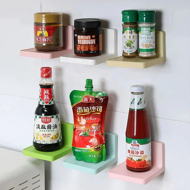 Bathroom Shelf Without Drilling Soap Dish Floating Shelves Plastic Kitchen Organizer Shower Caddy Spice Rack Shipping Free Items