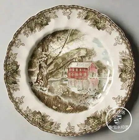 British Friendship Village series, decorative plates, Western food plates