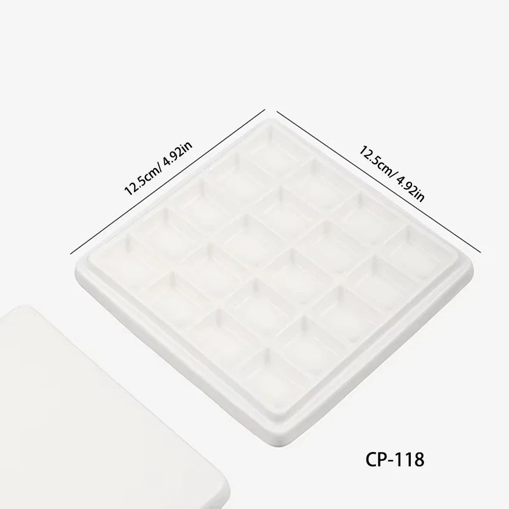 Artsecret 1 pc Simple White Ceramic Multi-Compartment Palette Pigment Mixing Palette Art Supplies Multiple Variants Available