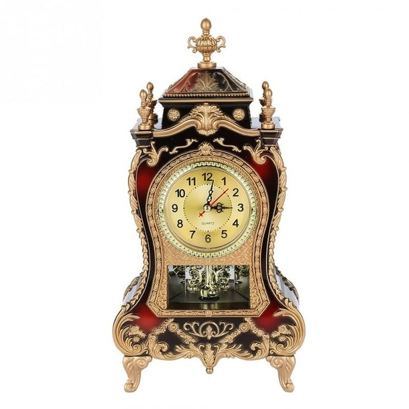 Desk Alarm Clock Vintage Clock Classical Royalty Sitting Room Desk Imperial Furnishing Creative Sit Pendulum Clock