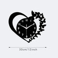Heart shaped frameless design acrylic silent clock living room bedroom home decoration Mother's Day New Year Easter gift