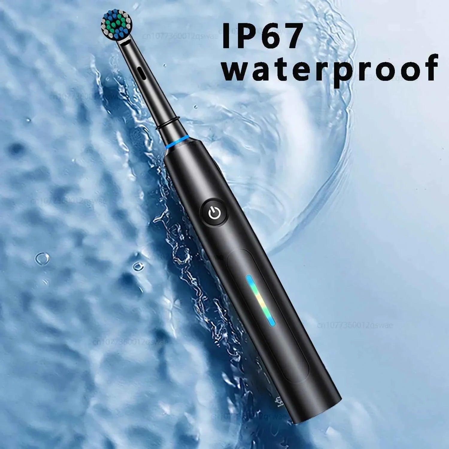 Electric Toothbrush Intelligent 5 Modes Cleaning Teeth Brush Waterproof Rotary Electric Toothbrush with 8 Brush Head