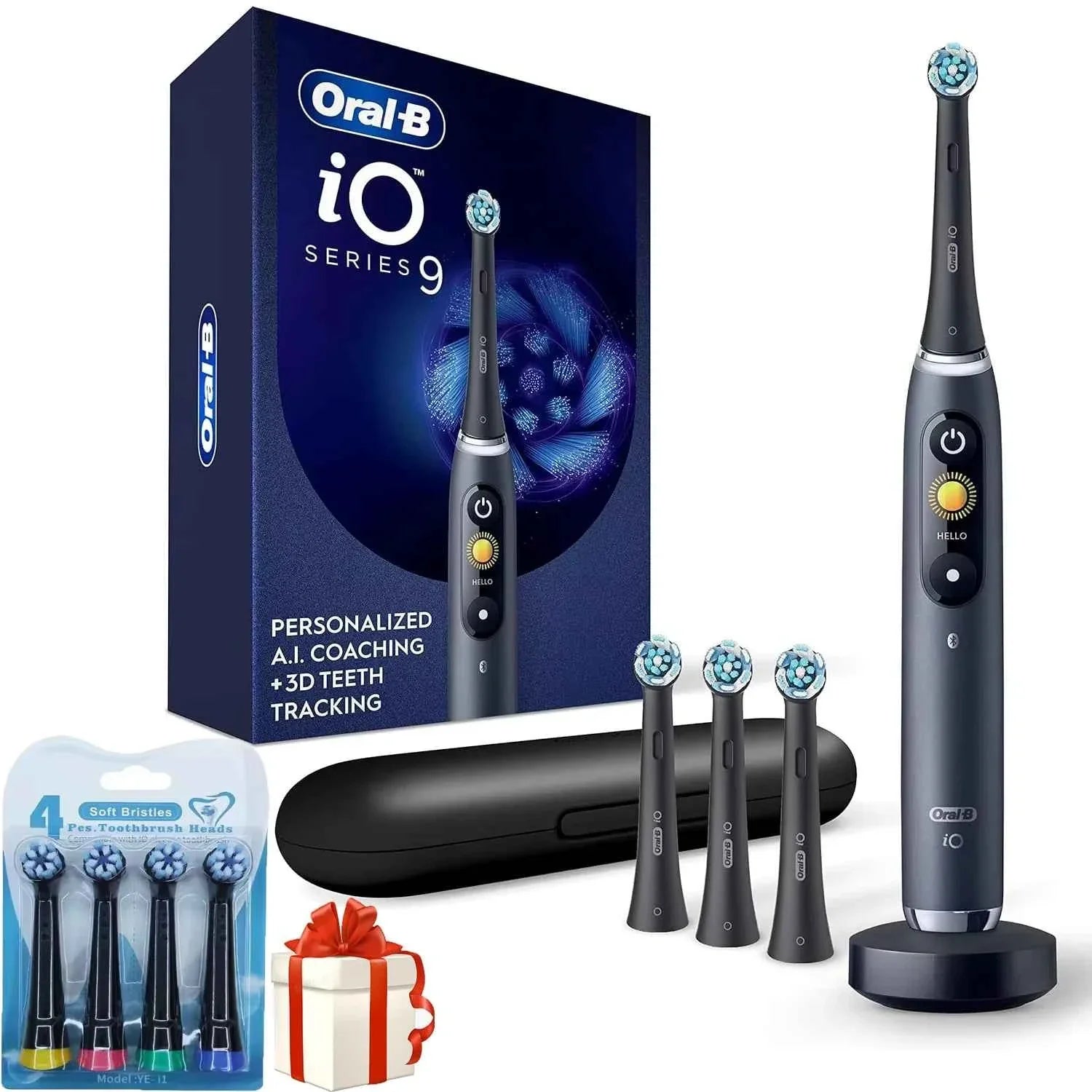 Oral-B Electric Toothbrush Oral B iO Series 9 Electric Toothbrush with 1 Replacement Brush Head 1 travel box 1 induction charger