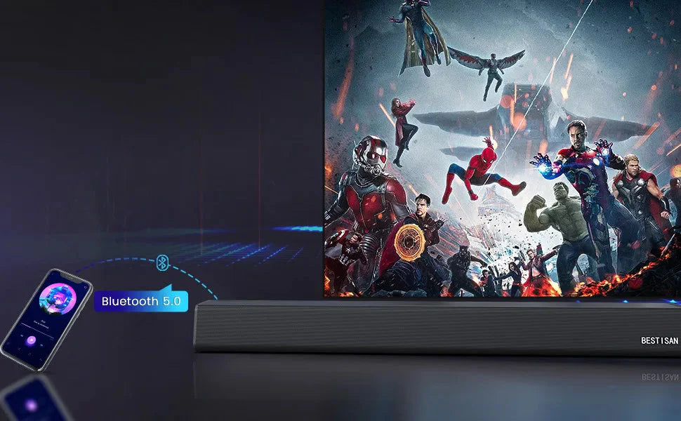 60W Bluetooth Speakers High Value Sound Bar Home Theatre Projector Echo Wall Living Room TV Sound Subwoofer Multiple Sound Modes