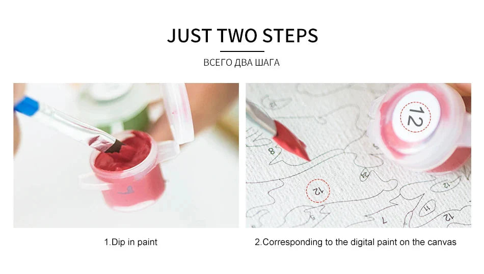 DIY Paint by Numbers Kit for Adults - Natural Scenery & Botanical Canvas Art