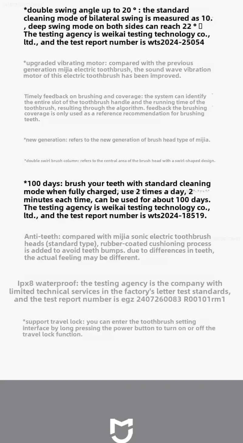 Mijia Sonic Sweep Vibration Electric Toothbrush Pro Intelligent Tooth Surface Recognition Digital Display Reminder