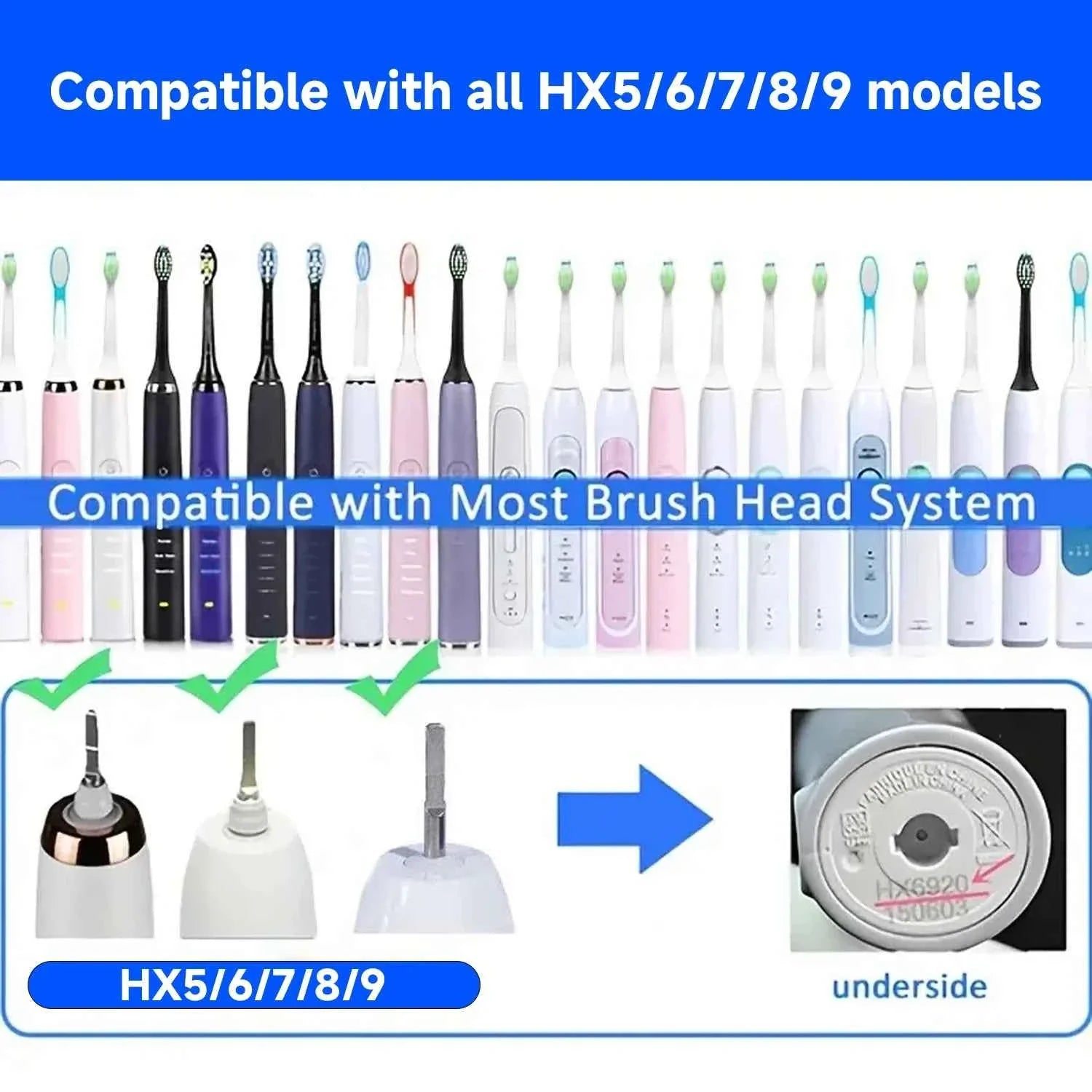 4/8pcs Replacement Toothbrush Heads Compatible with Philips Sonicare Soft Replacement Electric Brush Head 4100 6500 6100 7500 5