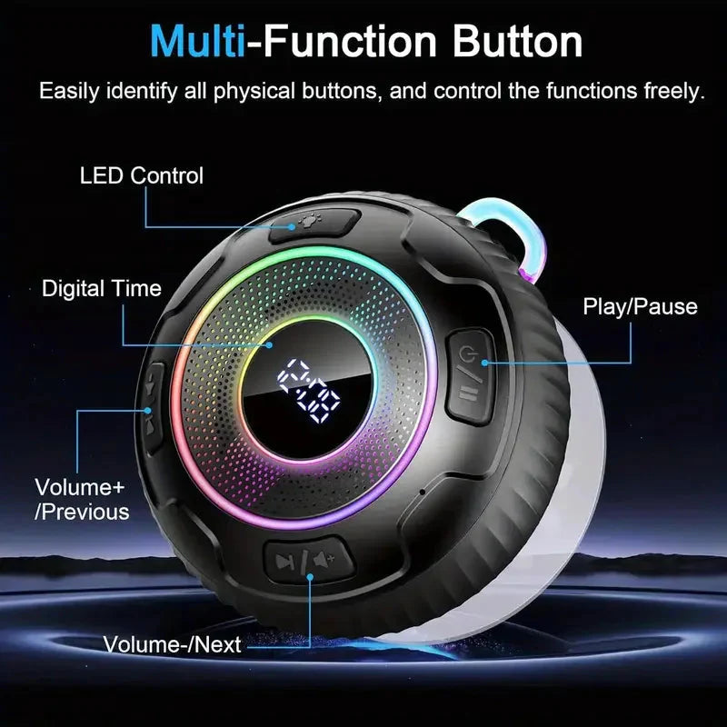 2026 Wireless Speaker S5 IPX7 Waterproof ENC Speakers IPX7 Waterproof Built-in Mic 10 hours Bluetooth Shower Speakers subwoofer