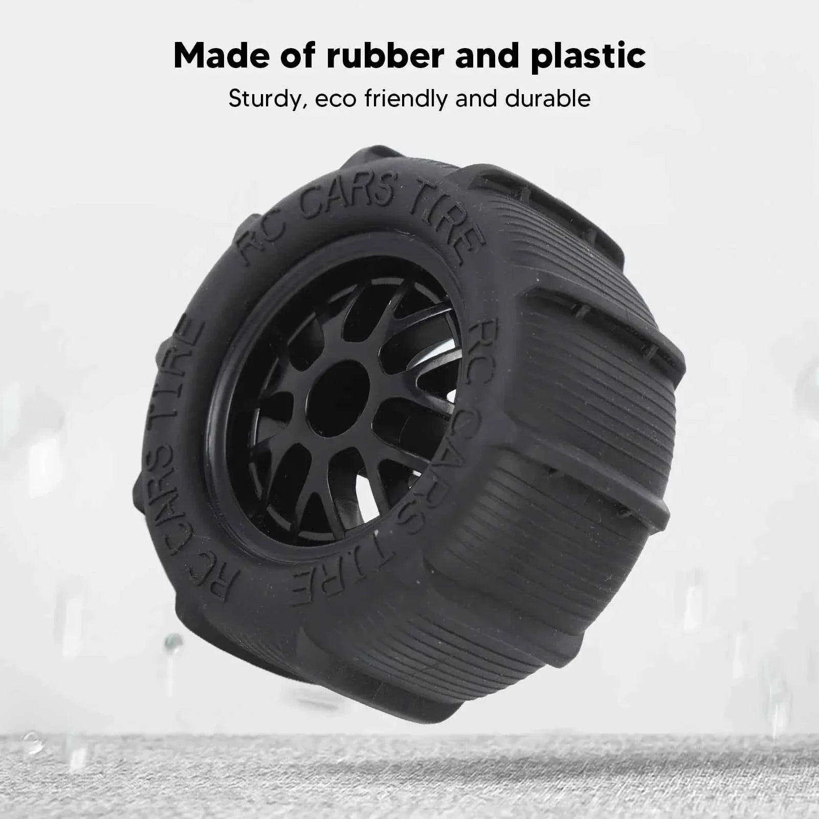 RC Beach Tires 1/14 1/16 1/18 Universal Rubber Plastic Good Grip Strong Cushioning RC Car Desert Wheels RC Desert Wheels