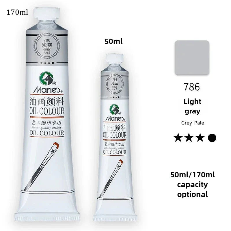 Marie's Oil Paint 170ML Oil Painting Art Creation Pigment Large Oil Paint Paint Single Commonly Used 24 Colors