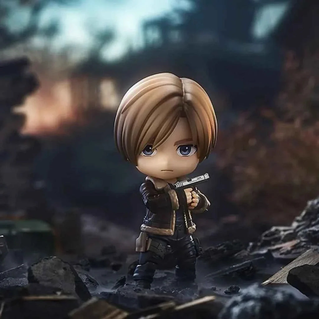 Aixlan #2337 Leon Scott Kennedy Figure 10cm Q Version Cute PVC Action Figure Amine Birthday Gift Collectible Figurine