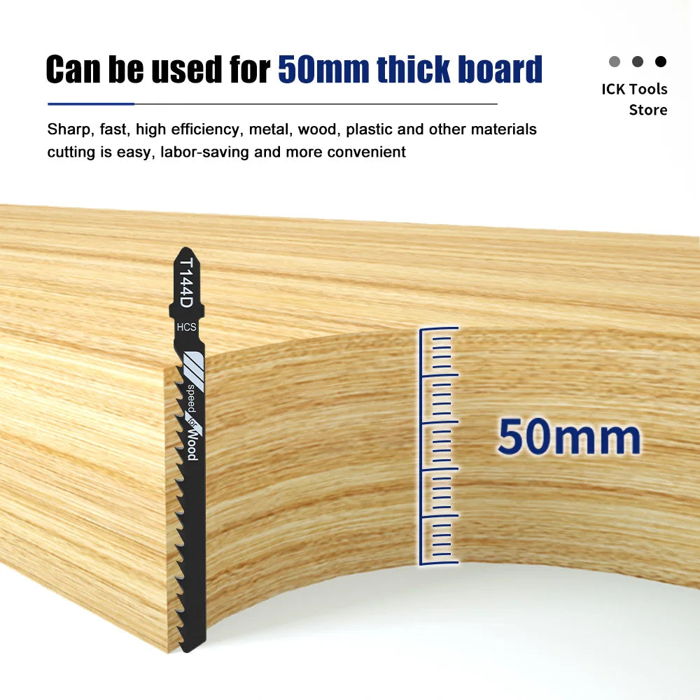 Premium T-Shank Jigsaw Blade Set - Multi-Material Cutting Kit for Wood, Plastic, and Metal - Compatible with Bosch/DEWALT/Makita
