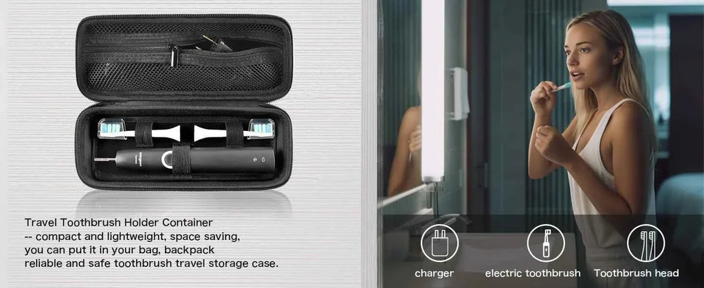 Toothbrush Travel Case Compatible with Oral-B Pro 1000, 2000, 3000, 3500, 1500/ for Philips Sonicare ProtectiveClean 4100 5100
