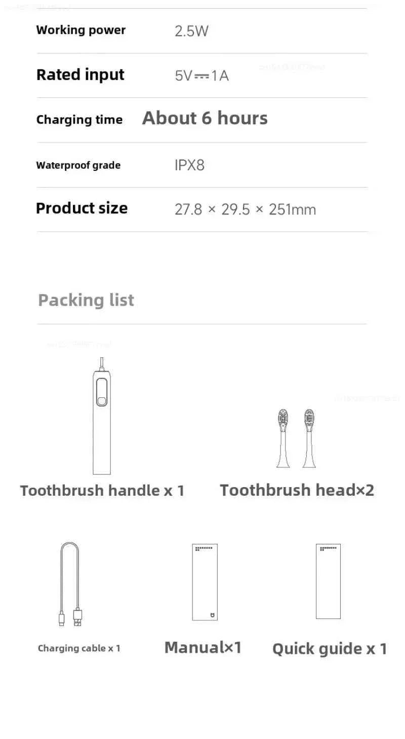 Mijia Sonic Sweep Vibration Electric Toothbrush Pro Intelligent Tooth Surface Recognition Digital Display Reminder