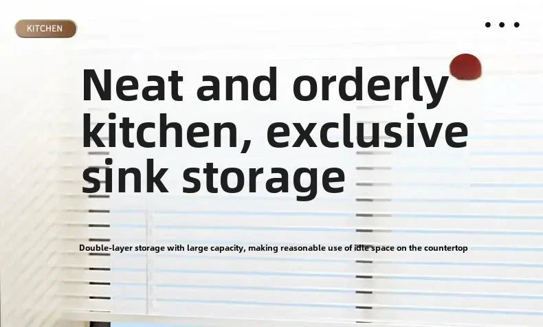 Stainless Steel Sink Shelf Bowl Drain Rack Kitchen Storage Rack Multifunctional Dish Cutlery Knife Spoon Sink Rack Set Organizer
