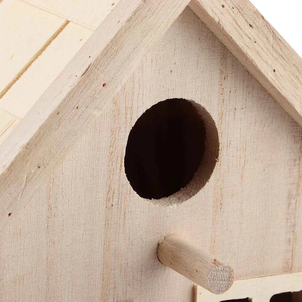 Outdoor Wooden Bird House Nests Hanging Birds Parrots Resting Breeding Box Decoration Pet Products For Bird Nests Breeding