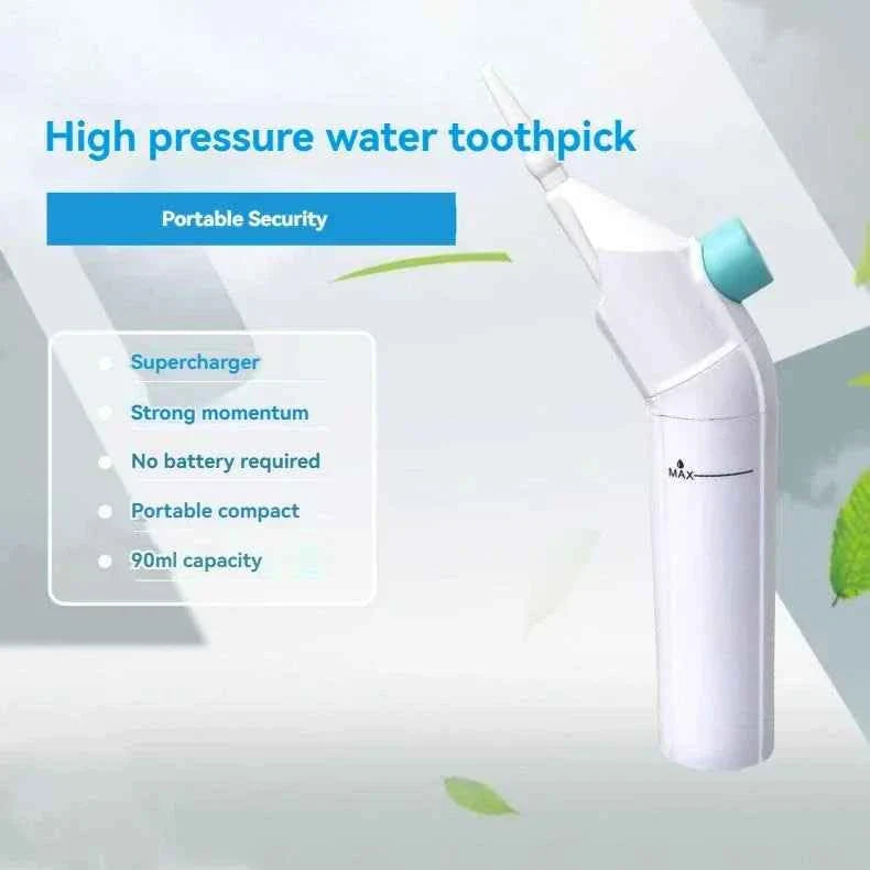 2025 Household High Pressure Oral Irrigator Portable Teeth Clean Water Dental Floss Manual High Pressure Water Toothpick 2024