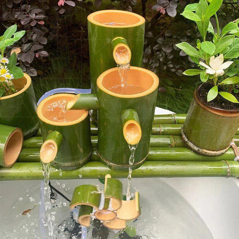 1pc Bamboo Fountain Modern Home Decor Water Fountains Ornaments Garden Decoration