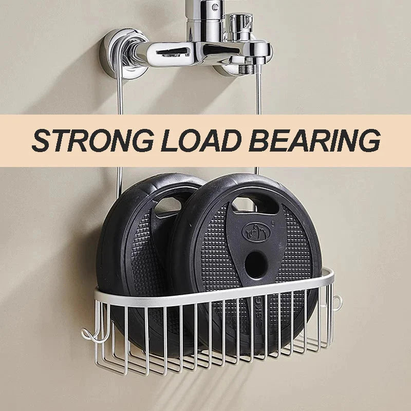 Aluminium Bathroom Shelf Without Drilling Shower Shelf Shelves Shampoo Holder Basket Storage Organizer Bathroom Accessories