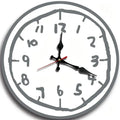 Creative Hand Drawing Wooden Silent Hanging Wall Clock, For Living Room, Office, Study Room, Bedroom, Home Decoration