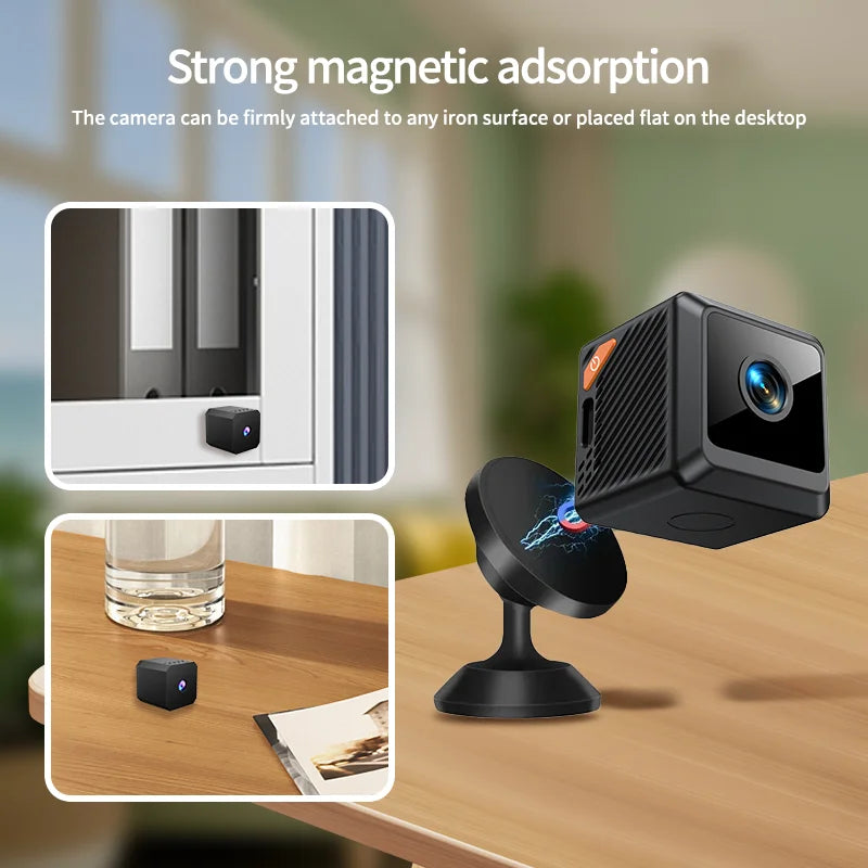 W02 Subminiature 1080P HD WiFi Security Camera - Mini Smart Home Surveillance with Night Vision & Motion Detection