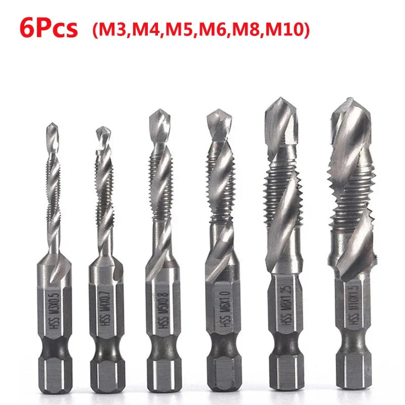 LiYu Shank Titanium Plated HSS Screw Thread Metric Tap Drill Bits Screw Machine Compound Tap M3 M4 M5 M6 M8 M10 Hand Tools