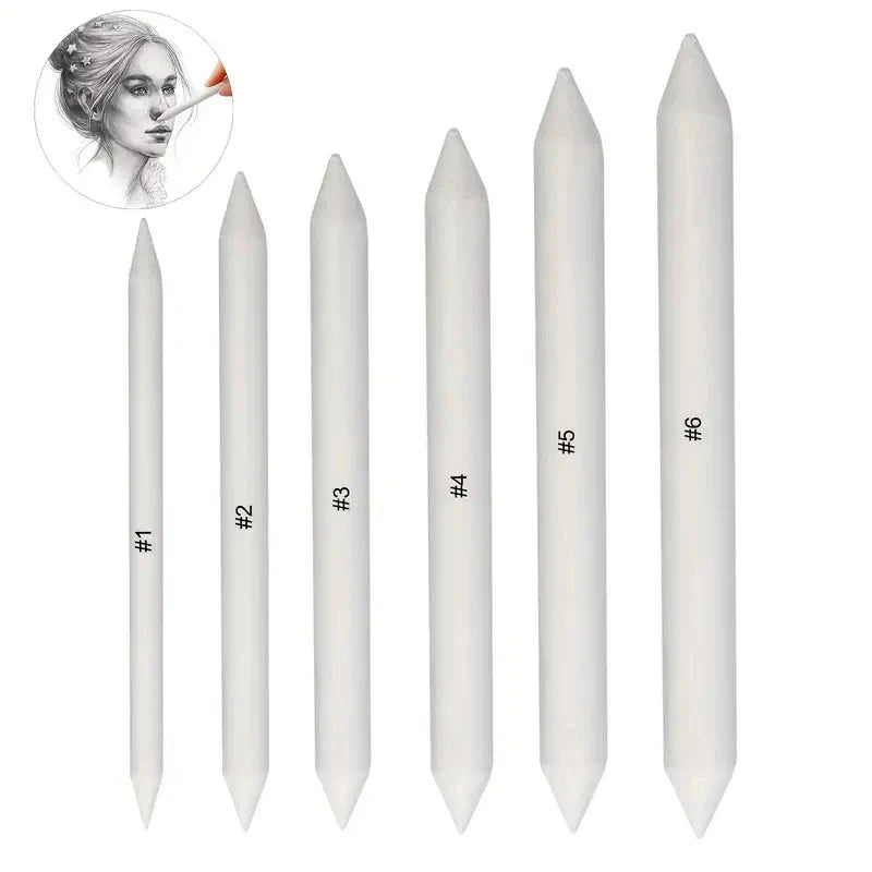 Art Supplies Drawing Tool Stump Rice Paper Sketch Double Head Smudge Stick Blending Stick White Drawing Pen Sketching Pencil