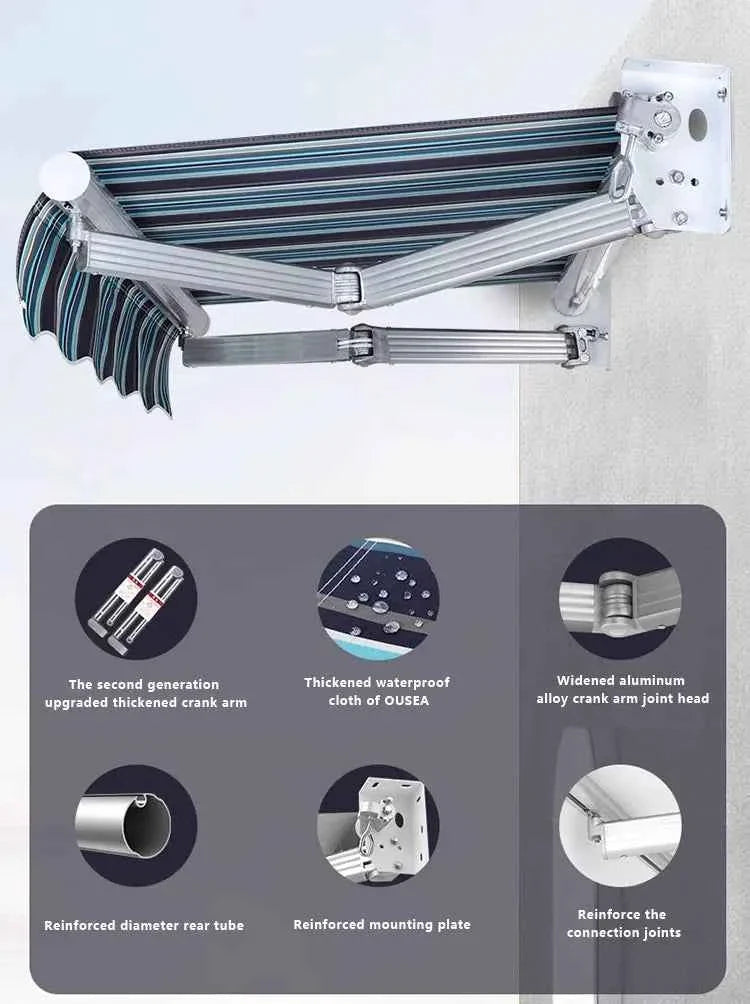 Cheap Price Gazebo Retractable Awnings Wholesale Parasols Car Sunshade Folding Awning With Walls  4x2m Outdoors